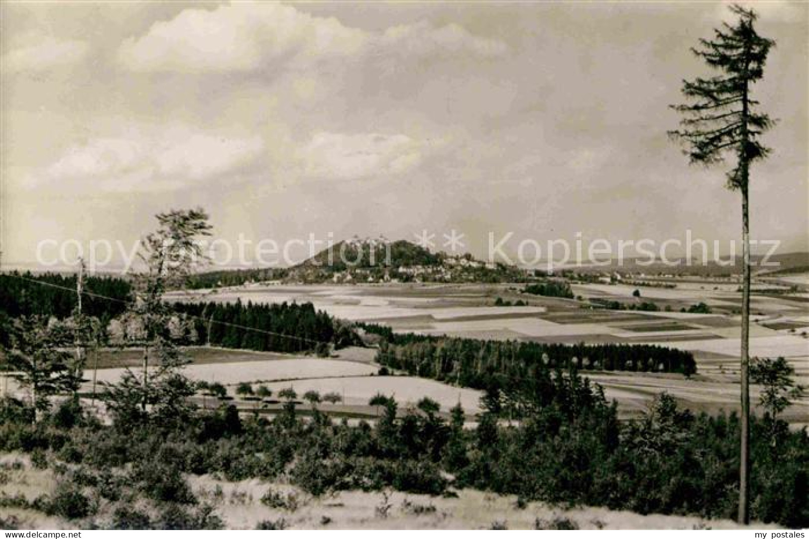 Augustusburg Panorama Blick zum Schloss Augustusburg