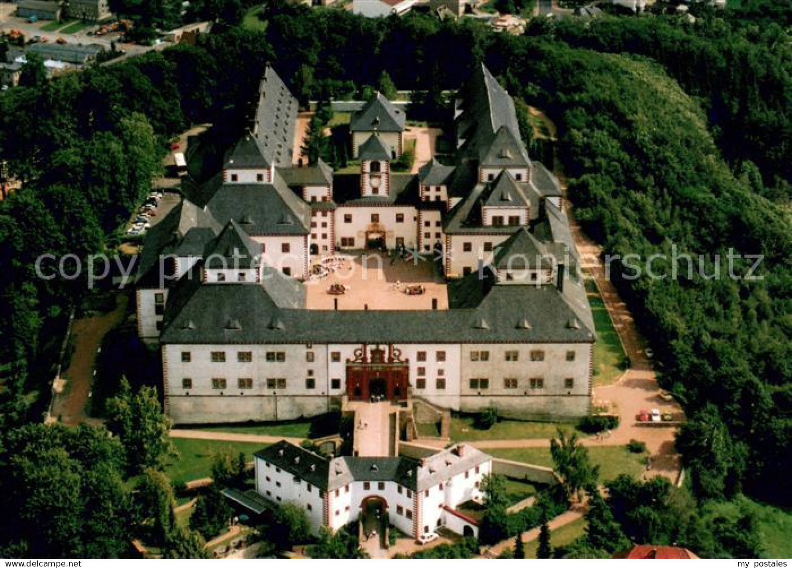 Augustusburg Schloss Augustusburg Fliegeraufnahme
