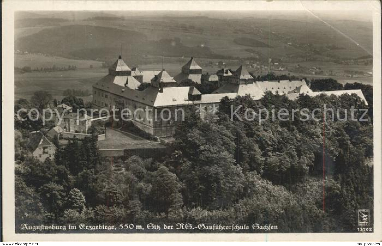 Augustusburg Schloss Augustusburg Fliegeraufnahme