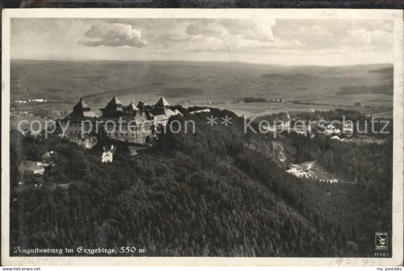 Augustusburg Schloss Augustusburg Fliegeraufnahme