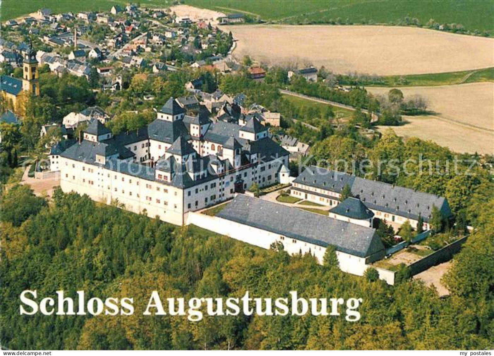 Augustusburg Schloss Augustusburg Fliegeraufnahme