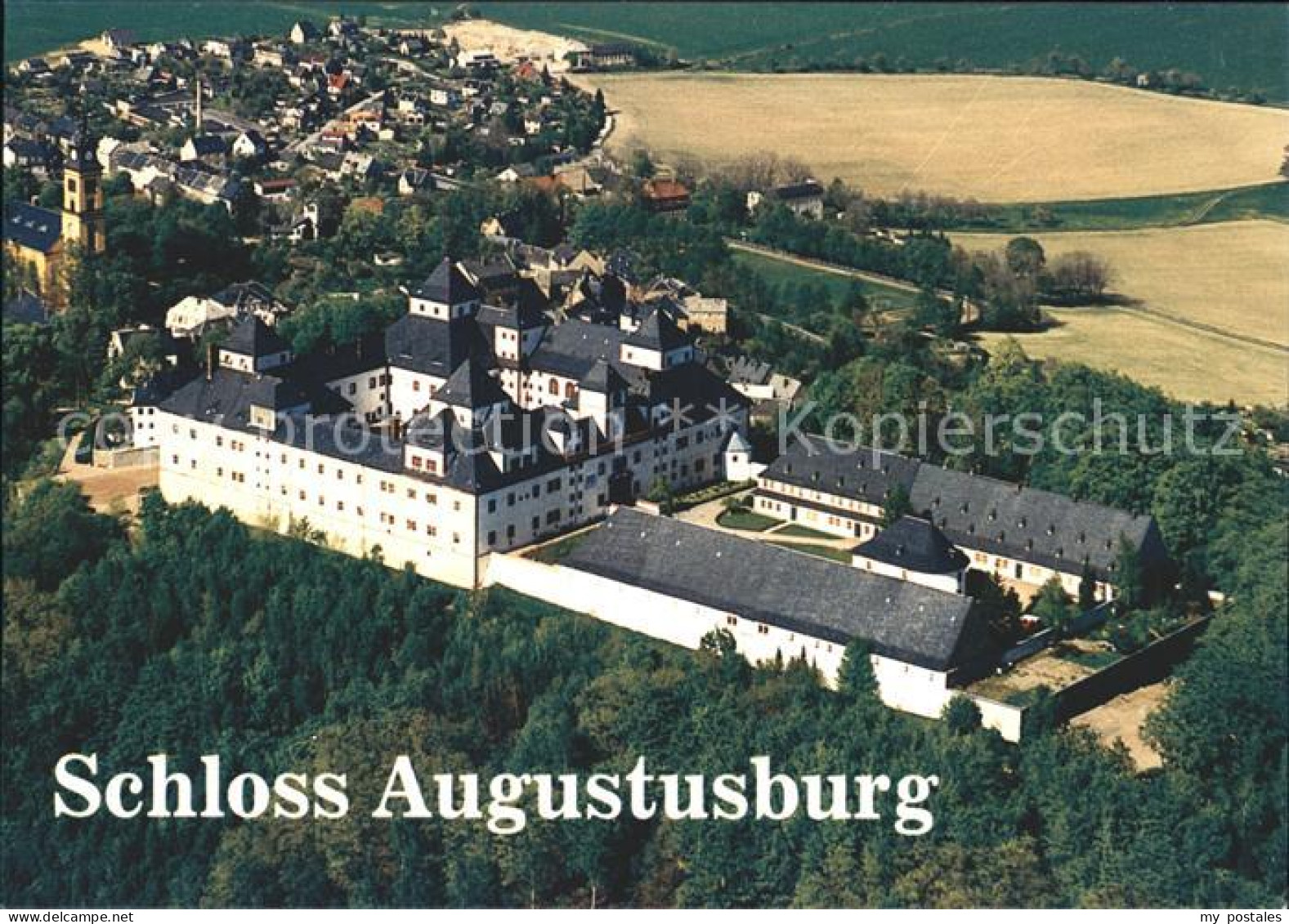 Augustusburg Schloss Augustusburg Fliegeraufnahme