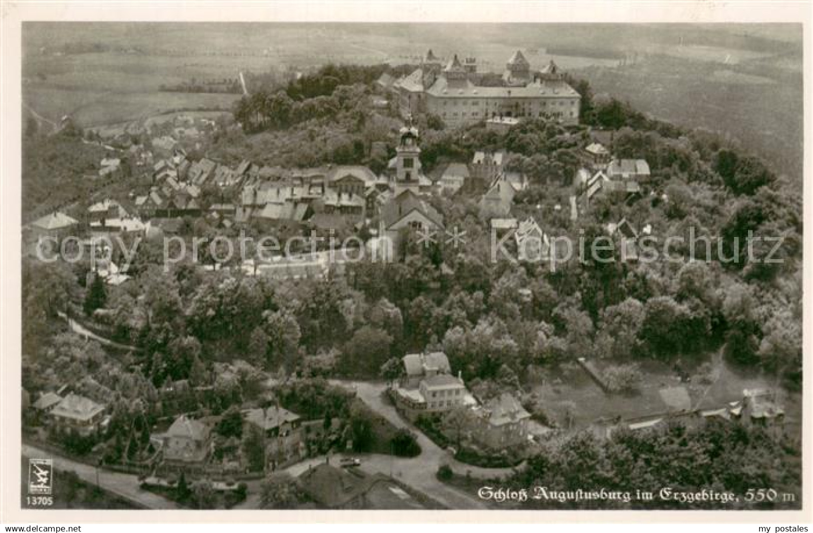 Augustusburg Schloss Augustusburg im Erzgebirge Fliegeraufnahme