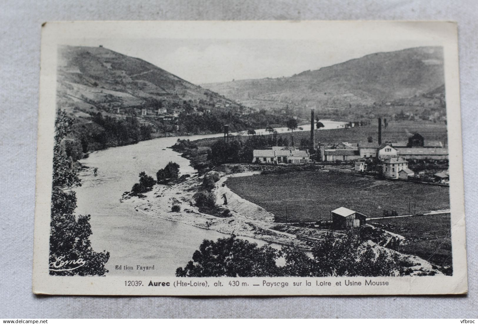 Aurec, paysage sur la Loire et usine Mousse, Haute Loire 43