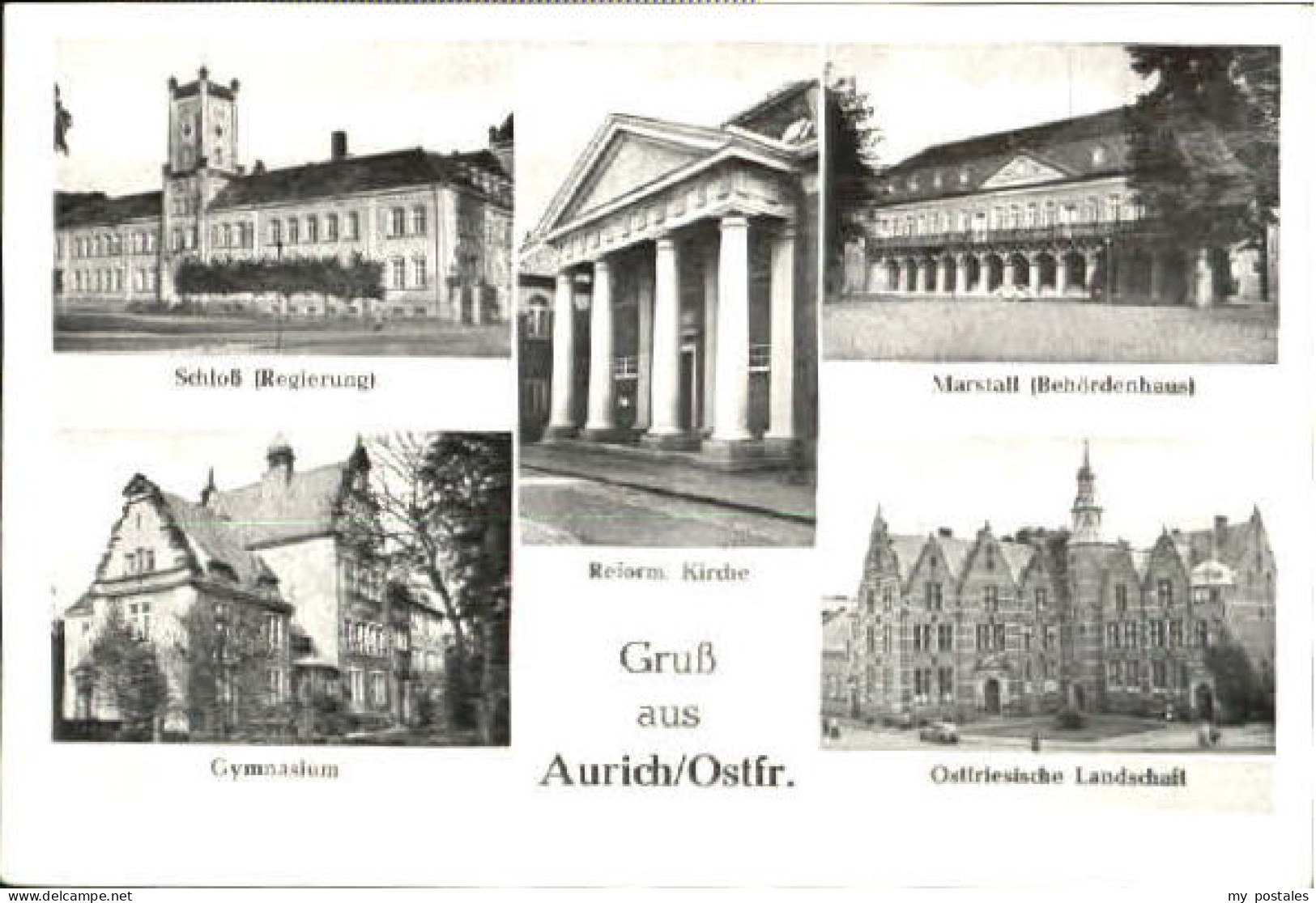 Aurich Ostfriesland Aurich Schloss Schule x 1955