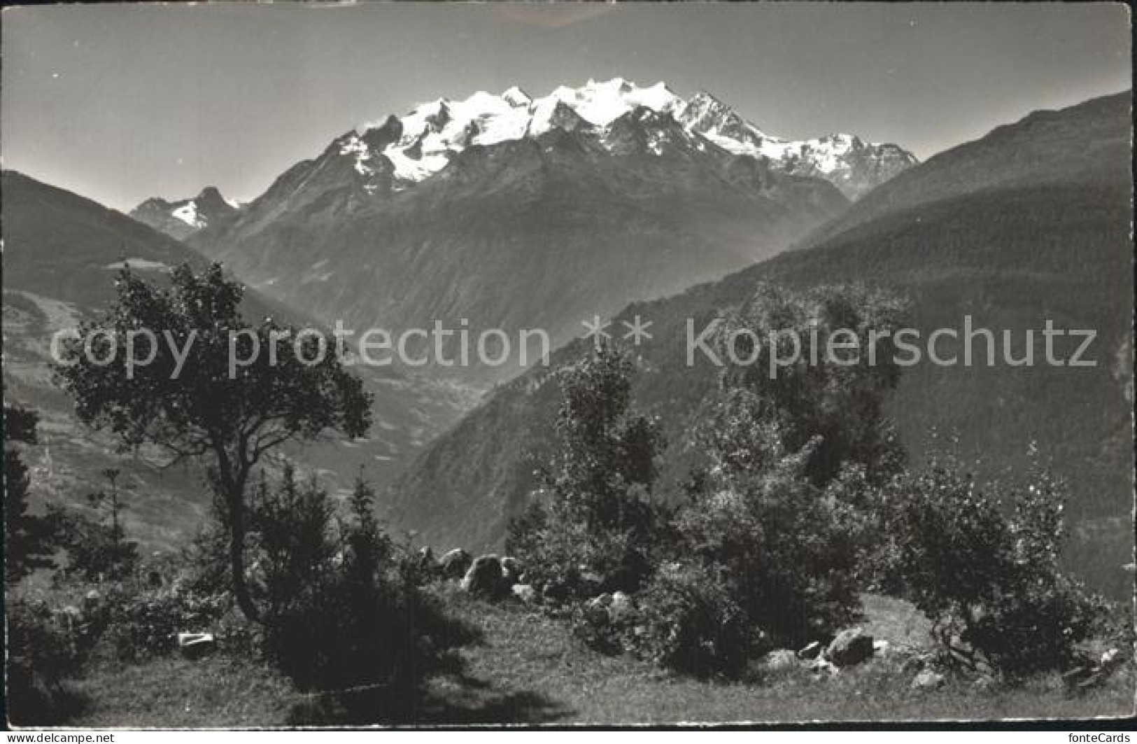 Ausserberg Luegl mit Mischabelgruppe