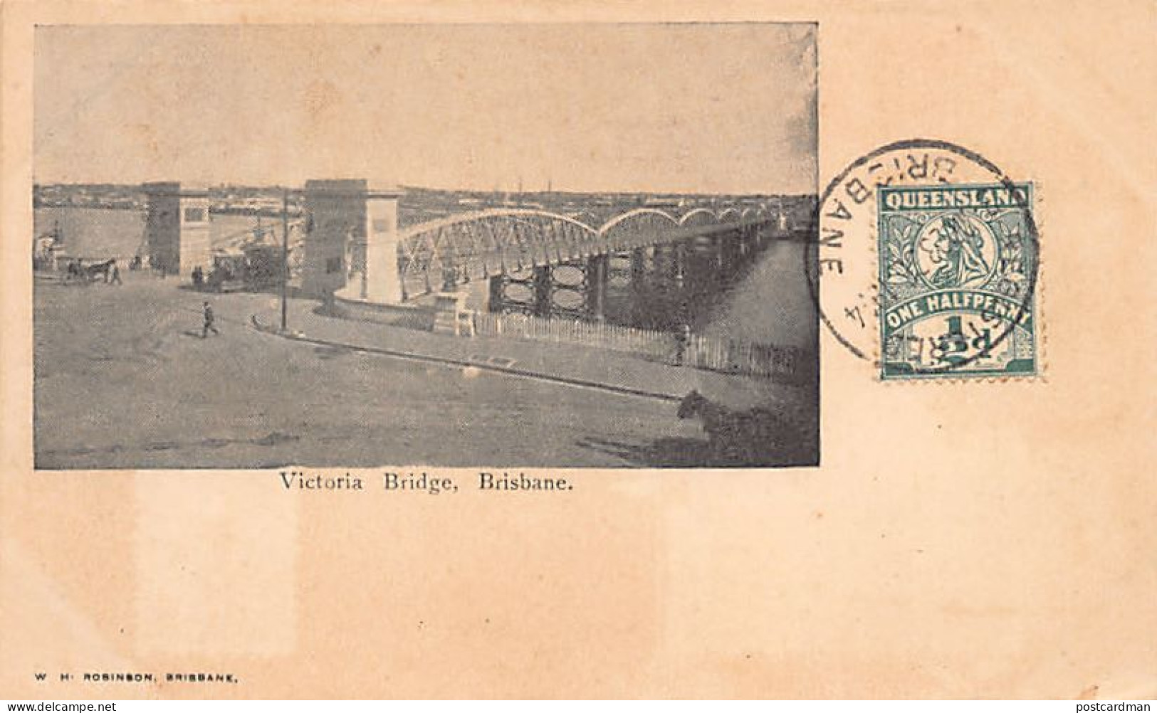 Australia - BRISBANE (QLD) Victoria Bridge - Publ. W. H. Robinson