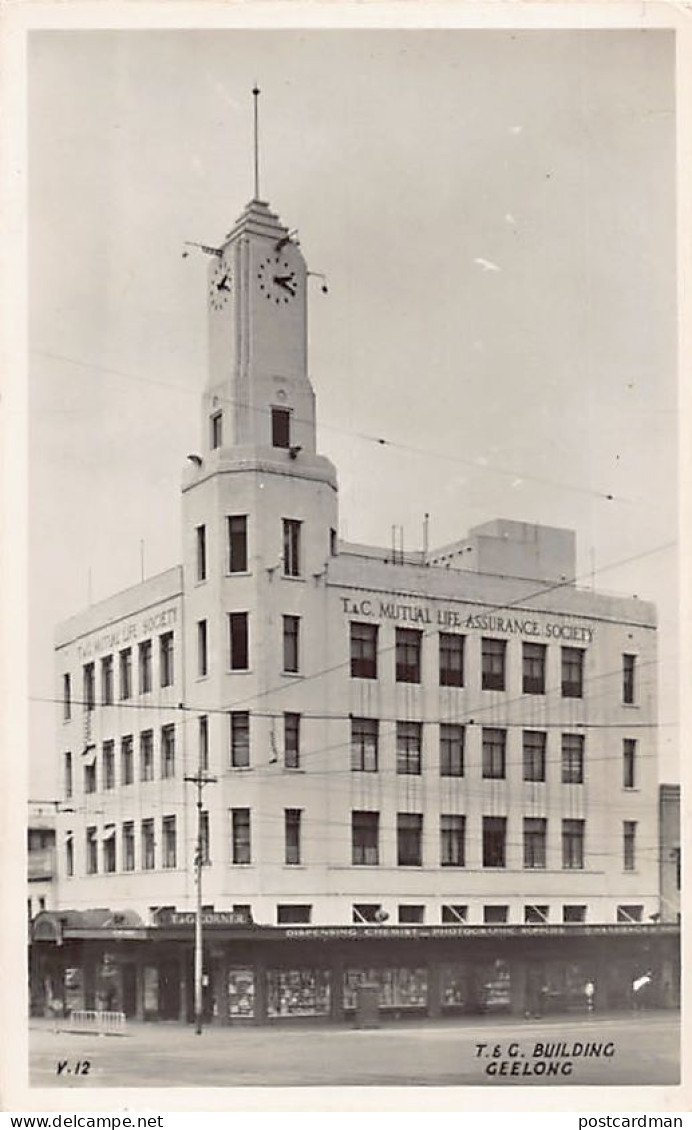 Australia - GEELONG (VIC) T. & C. Mutual Life Assurance Society Building - REAL PHOTO - Publ. Valentine's