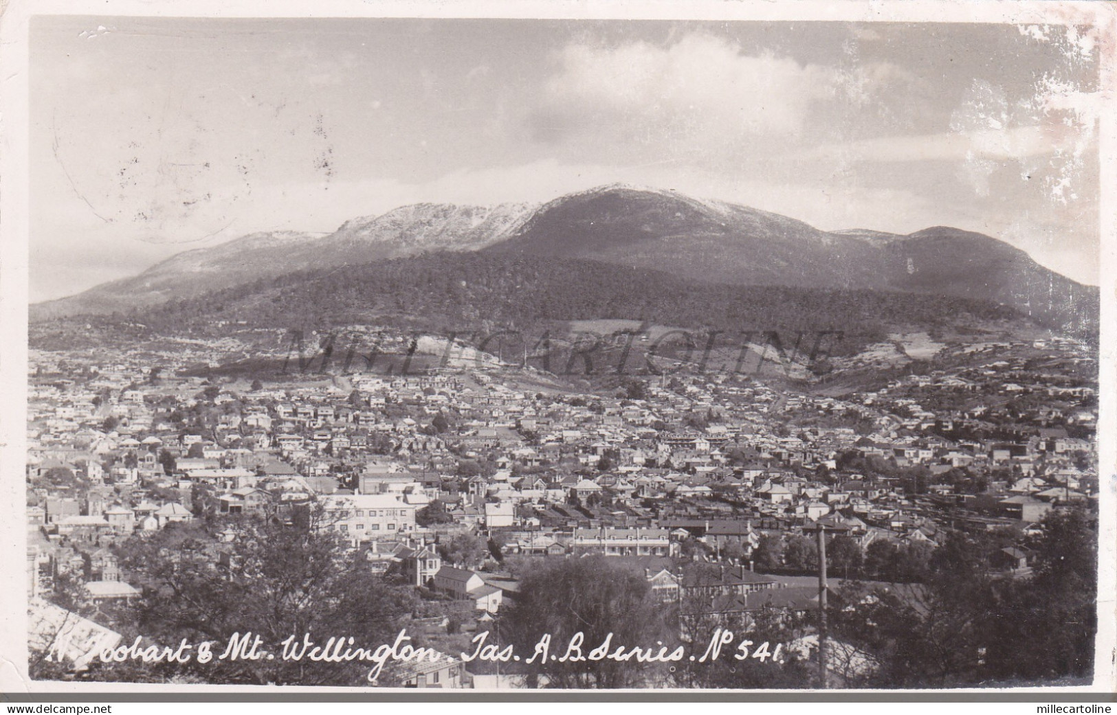 AUSTRALIA - Hobart & Mount Wellington, Tasmania, Photo Postcard