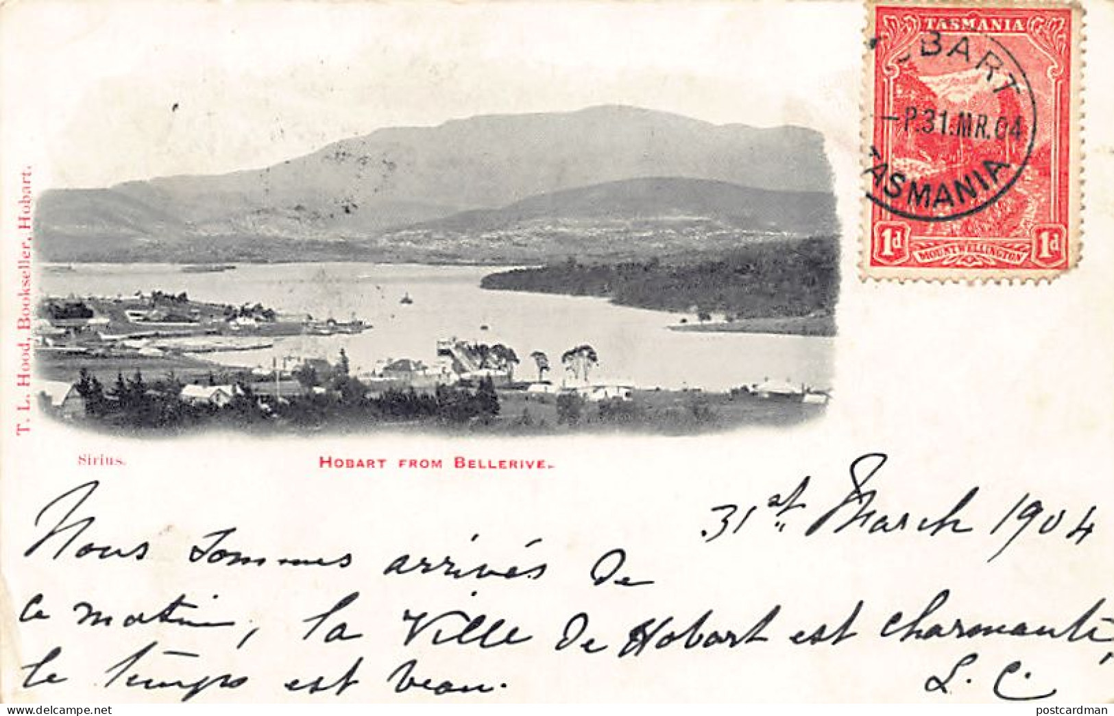 Australia - HOBART (TAS) From Bellerive - Publ. T. L. Hood