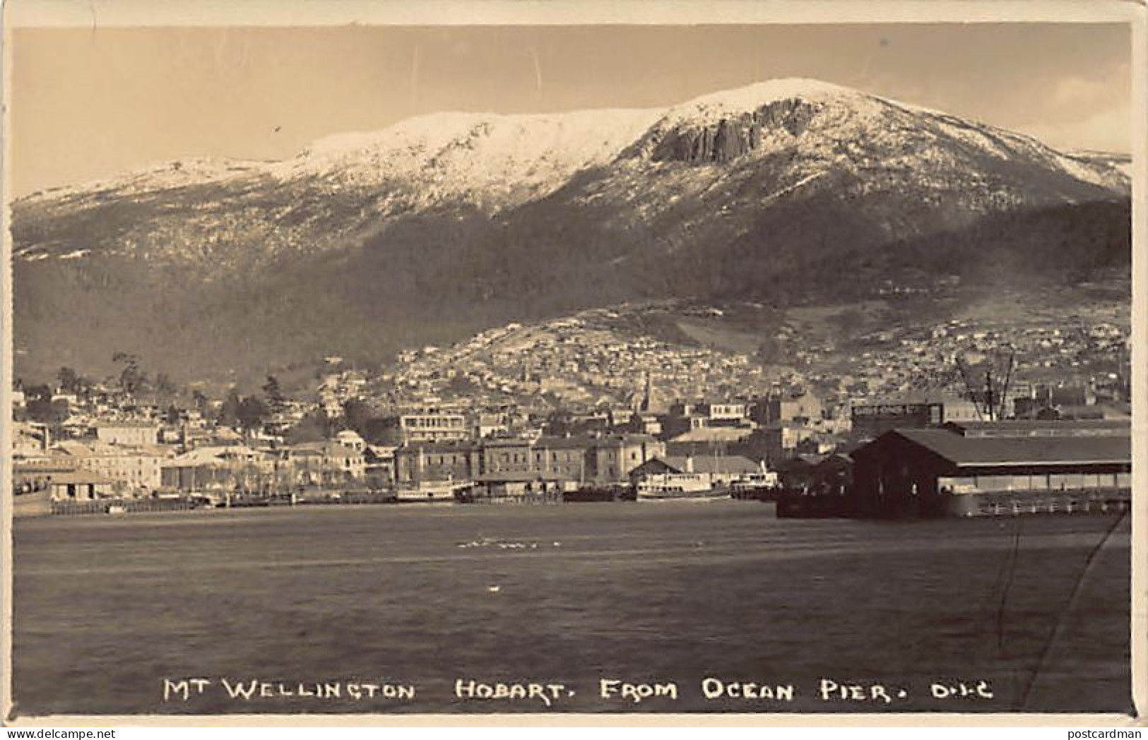 Australia - HOBART (TAS) Mt. Wellington from Ocean Pier - REAL PHOTO