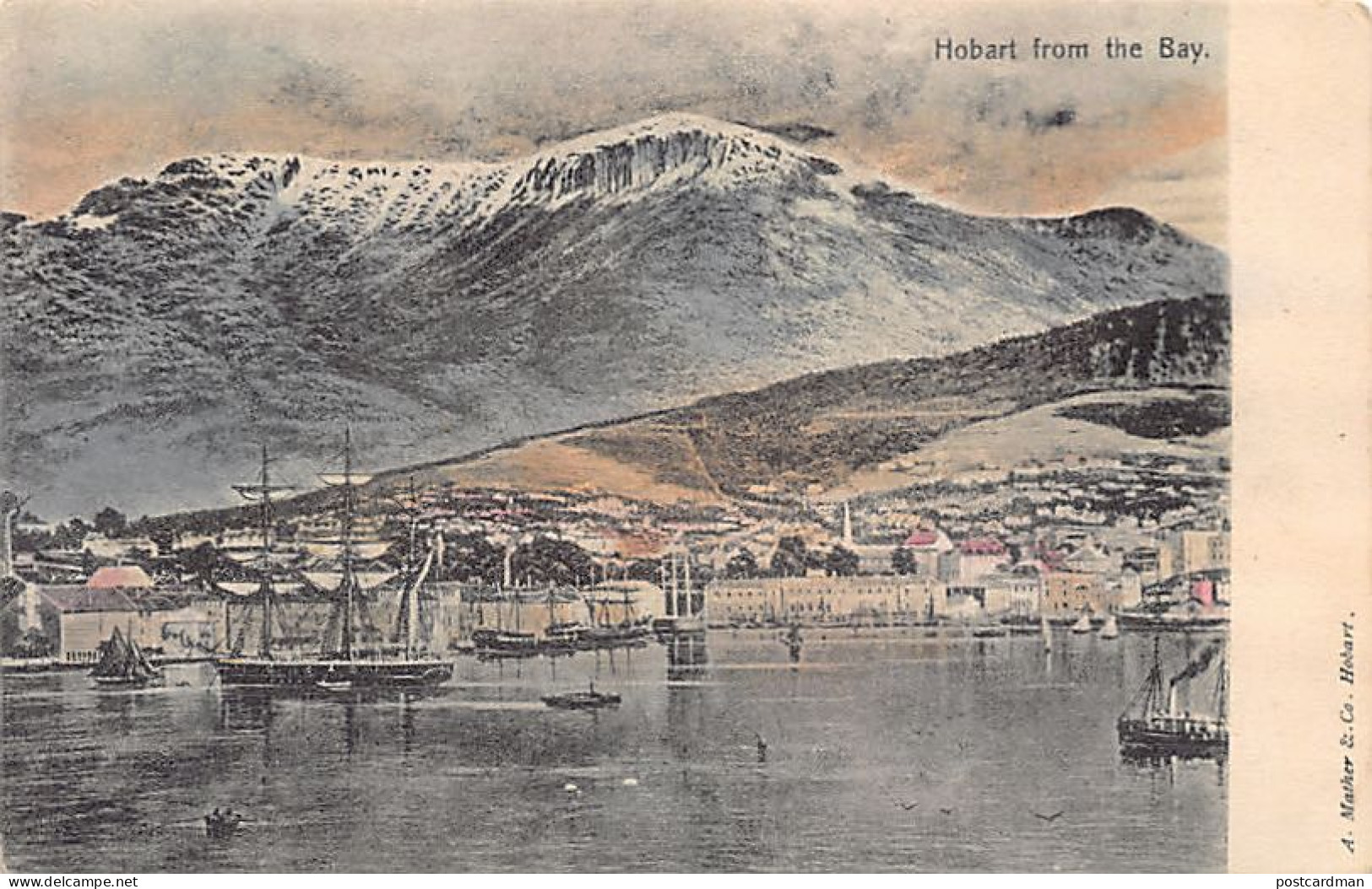 Australia - HOBART (TAS) VIEW FROM THE BAY - Publ. A. Mather & Co.
