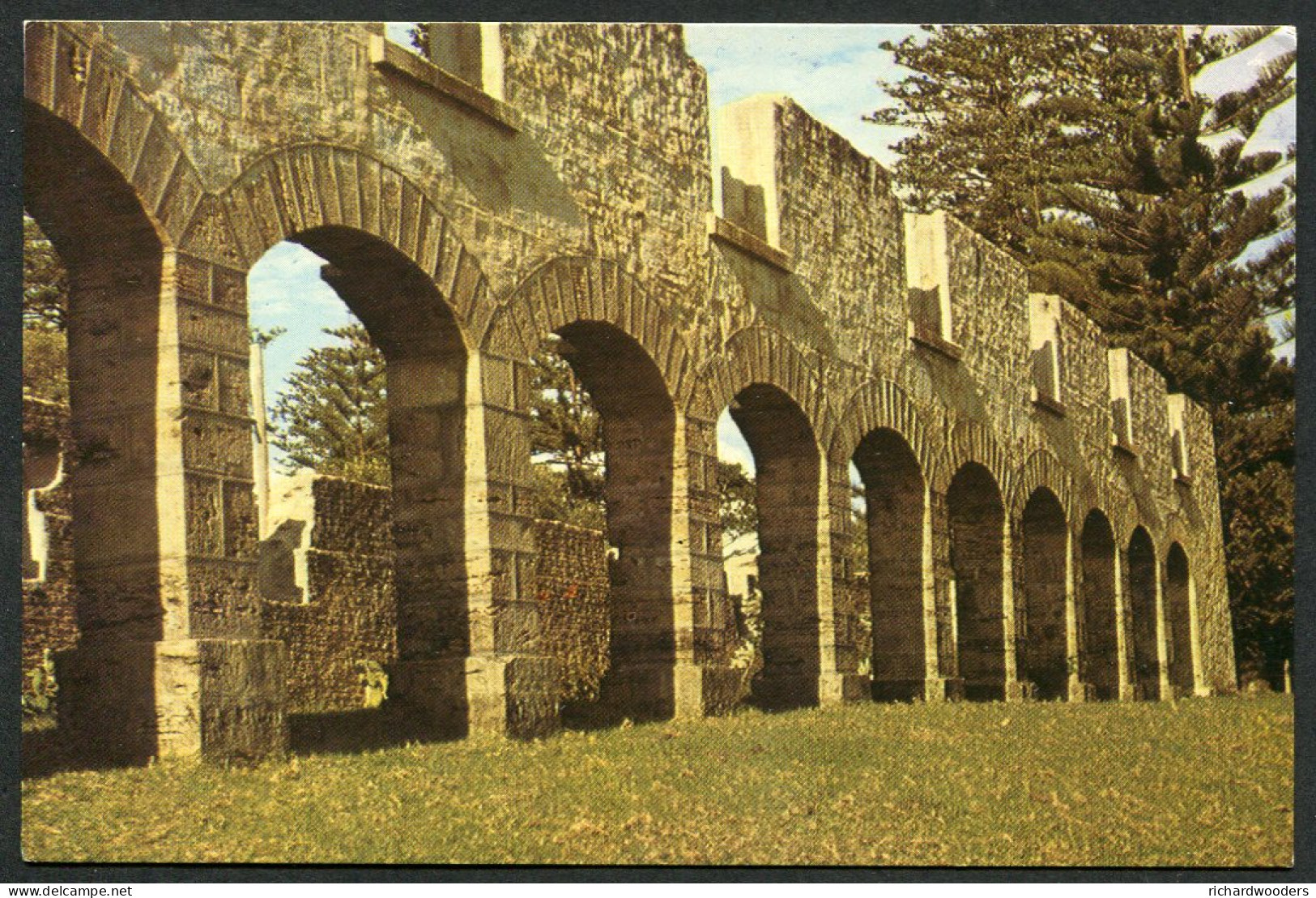 Australia Norfolk Island, The Arhes, Stables, colour Postcard, unused, fine, 1970's