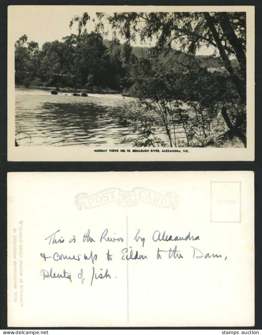 Australia Old Real Photo Postcard Goulburn River Scene, Alexandra, Victoria Vic.