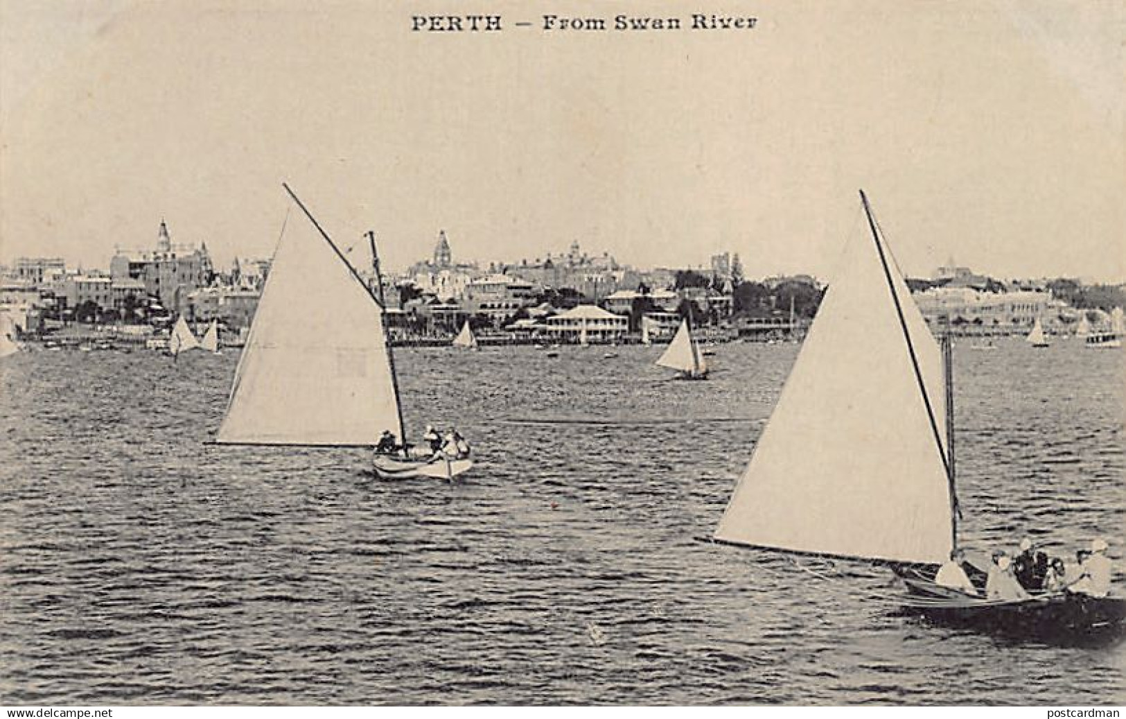 Australia - PERTH (WA) Sailing on Swan River - Publ. Messageries Maritimes