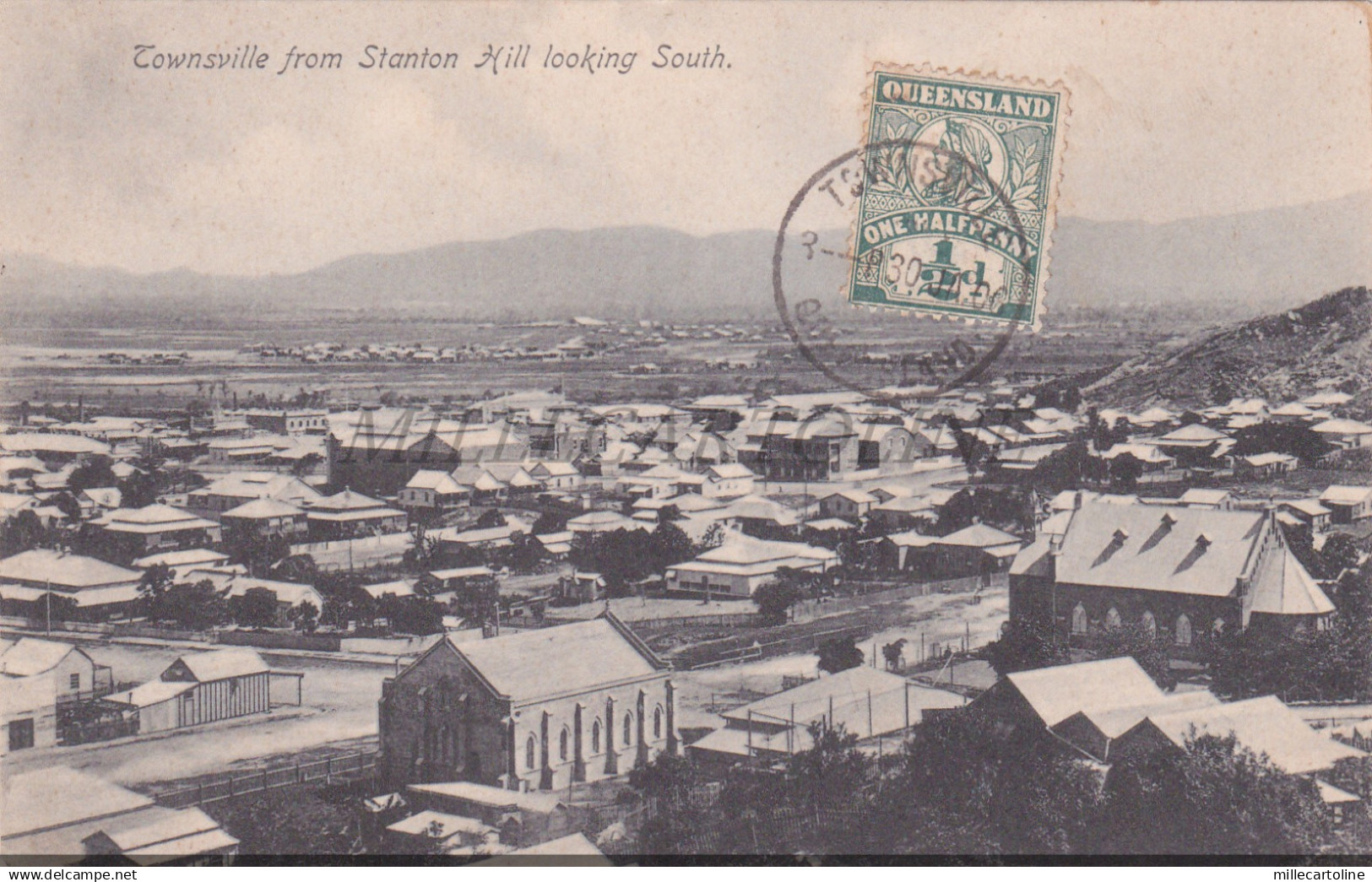 AUSTRALIA - Queensland Townsville from Stanton Hill looking South, Postcard 1906