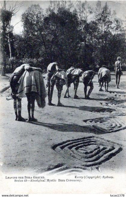 LEAVING THE BORA GROUND / ABORIGINAL MYSTIC BORA CEREMONY / SERIE 49