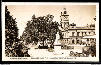 AK Ballarat /Vic., The Gardens and Town Hall, Sturt Street