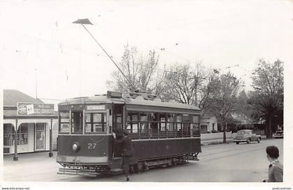 Australia - BENDIGO (VIC) Streetcar 27 - Golden Square Terminus - PHOTOGRAPH Postcard size - Year 1955 - Publ. John Alfr