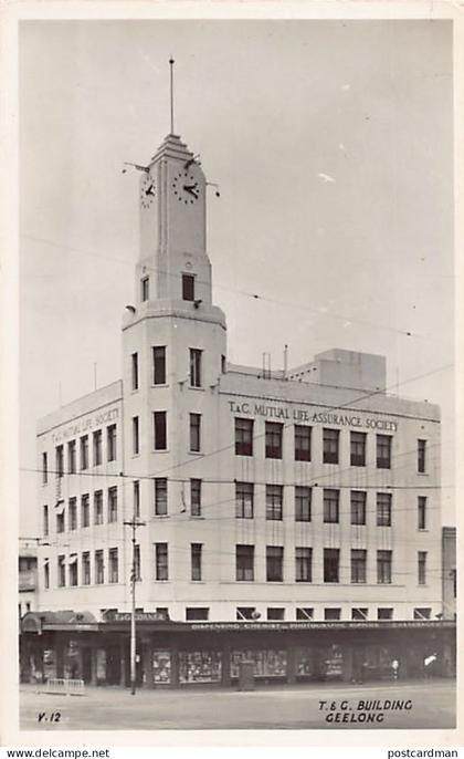 Australia - GEELONG (VIC) T. & C. Mutual Life Assurance Society Building - REAL PHOTO - Publ. Valentine's