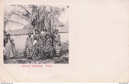 African Wedding Party Gold Coast Australia Antique Postcard