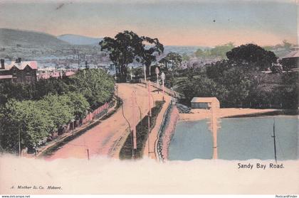 Sandy Bay Road Hobart Tasmania Old Rare Australian Postcard