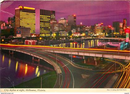 CPM City skyline at night Melbourne Victoria