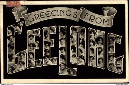 Buchstaben CPA Geelong Victoria Australien, Frauen-Portraits