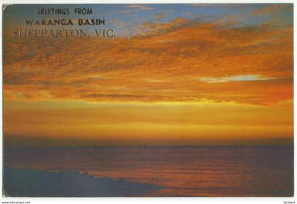 Shepparton Australia, Vintage PC, Golden Sunset of Waranga Basin, 1979