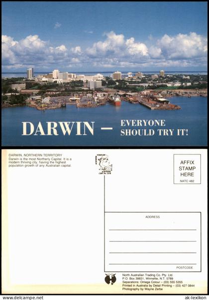 Postcard Darwin Panorama Teilansicht 1980