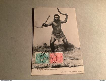 Australie.aboriginal throwing boomerang