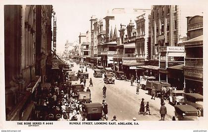 Australia - ADELAIDE (SA) Rundle Street, looking East - Publ. The Rose Series 9095