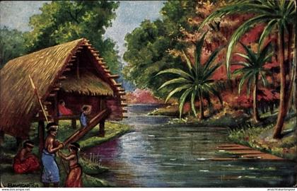 Artiste CPA Baumgarten, Fritz, Neumecklenburg Neuirland Papua Neuguinea, Kolonialkriegerdank