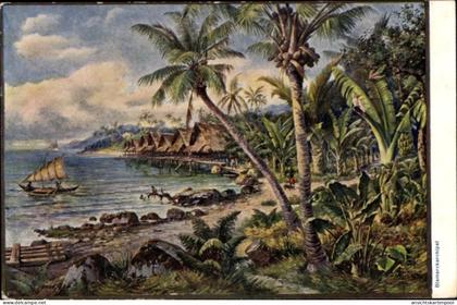 Artiste CPA Bismarck-Archipel Papua Neuguinea, deutsche Kolonie, Küste