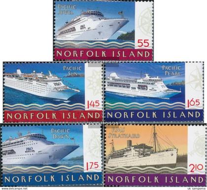 Norfolk-Island 1084-1088 (complete issue) unmounted mint / never hinged 2010 Kreuzfahrtschiffe