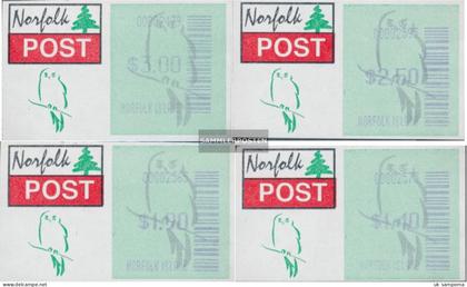 Norfolk-Island ATM2 (1.40,1.90,2.50,3.00 Nominal) unmounted mint / never hinged 1996 Variable value stamp