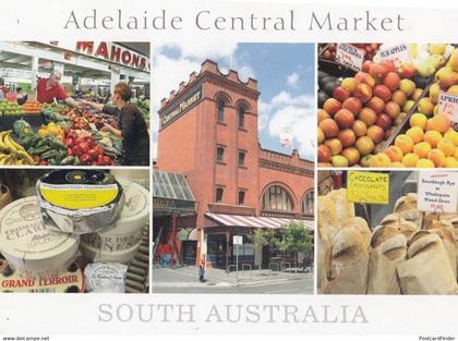 Adelaide Market Chocolate Croissants Apples Apricots Cheese Australian Postcard