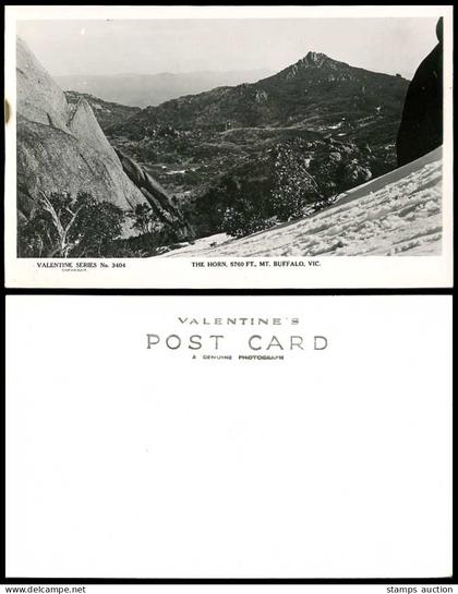 Australia Old R.P. Postcard The Horn 5760 ft Mt. Buffalo Vic. Victoria Mountains