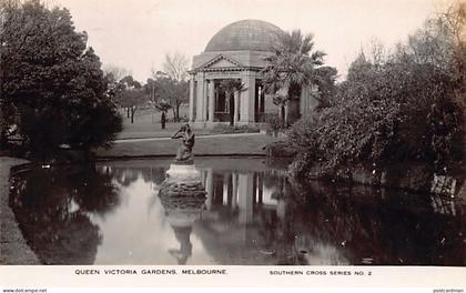 Australia - MELBOURNE (VIC) Queen Victoria Gardens - REAL PHOTO - Publ. The Rose Stereograph Co. Southern Cross Series 2