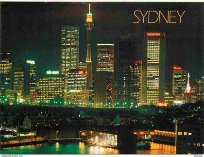 Australie - Sydney - Sydney skyline by night - immeubles architecture - CPM - Voir Scans Recto-Verso