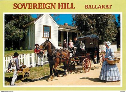 Carte Postale - Australie - Australia - Ballarat - sovereign hill goldmining township - Passing Linton Cottage - SOVEREI
