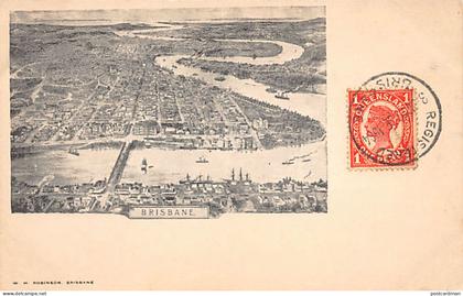 Australia - BRISBANE (QLD) Bird's eye view - Publ. W. H. Robinson