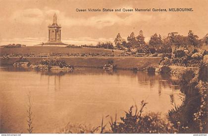 Australia - MELBOURNE (VIC) Queen Victoria Statue and Queen Memorial Gardens - Publ. unknown C2240