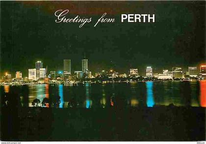 Carte Postale - Australie - Perth - Perth Skyline at Night - CPM - Voir Scans Recto-Verso - Poscard - Carta Postal -  Po