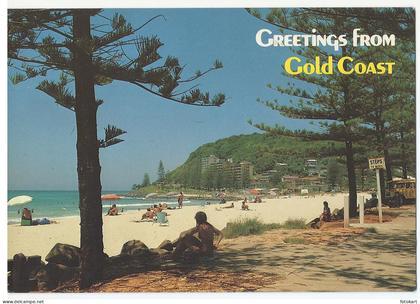 Burleigh Heads QLD Australia, Vintage PC, Gold Coast, Holiday-Makers