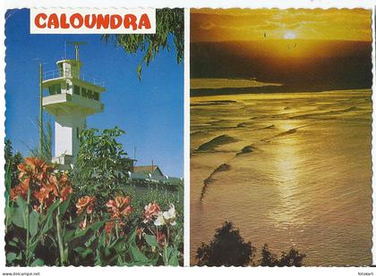 Caloundra QLD Australia, Vintage PC, Lighthouse-Radar Station-Sunset, 1978