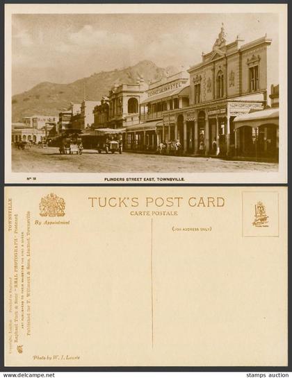 Australia Old Real Photo Postcard Flinders Street East Townsville Exchange Hotel