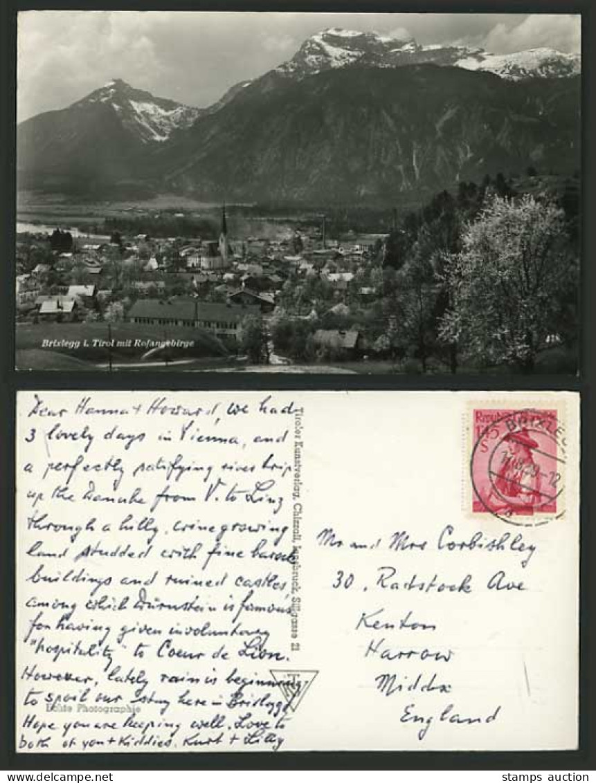 Austria 1959 Photo Postcard BRIXLEGG Tirol Rofangebirge