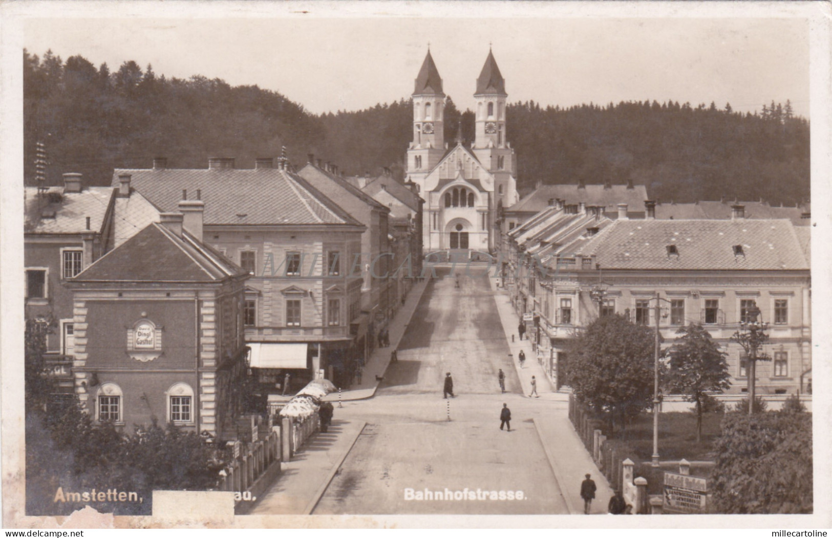 AUSTRIA - Amstetten, Bahnhofstrasse, Photo Postcard