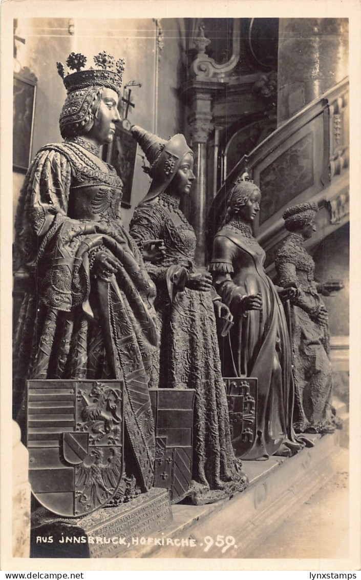 Austria Innsbruck Hofkirche Statues Church vintage postcard